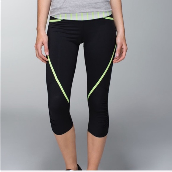 Lululemon Run: Pace Crop black mint reflective - Picture 7 of 8